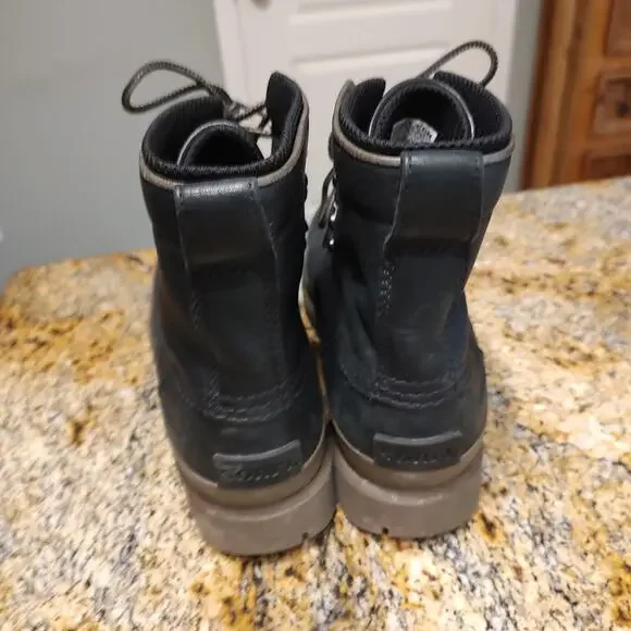 Sorel Caribou Street Waterproof Boots Black Brown Leather Lace Up Men's Sz 12